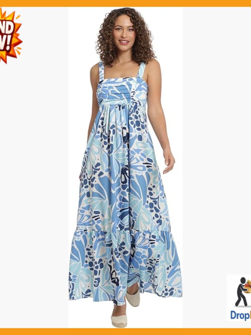 Smocked Back Babydoll Maxi Dress Tiered Flowy Y2K Chic Casual